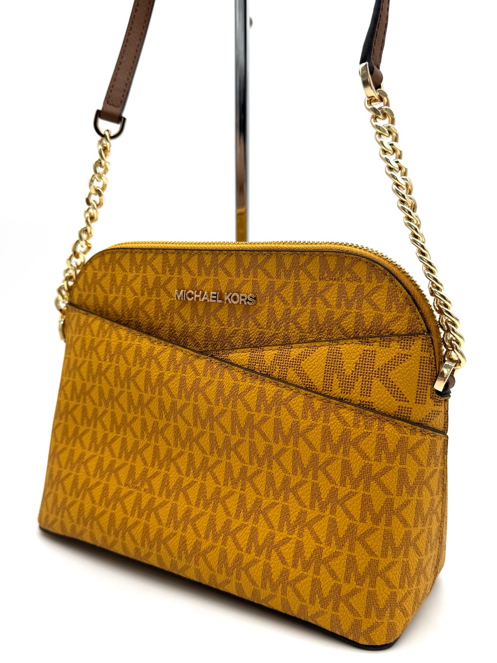 Michael Kors Medium Dome Jet Set Travel Xbody Bag - Marigold Multi